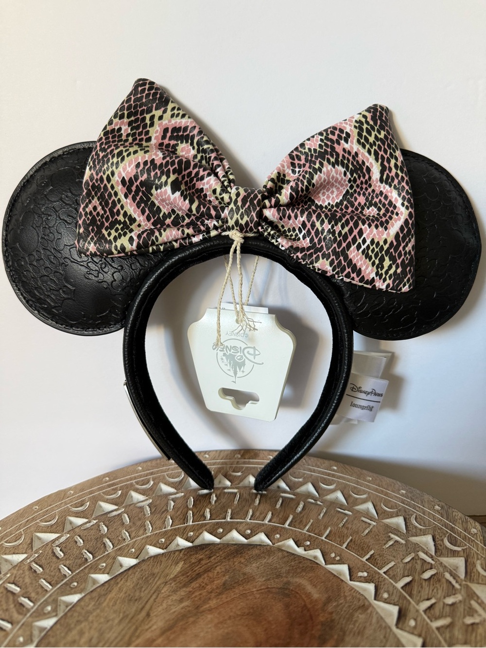 Disney NWT Loungefly Wild About Disney Minnie Mouse Ears Animal Print Headband